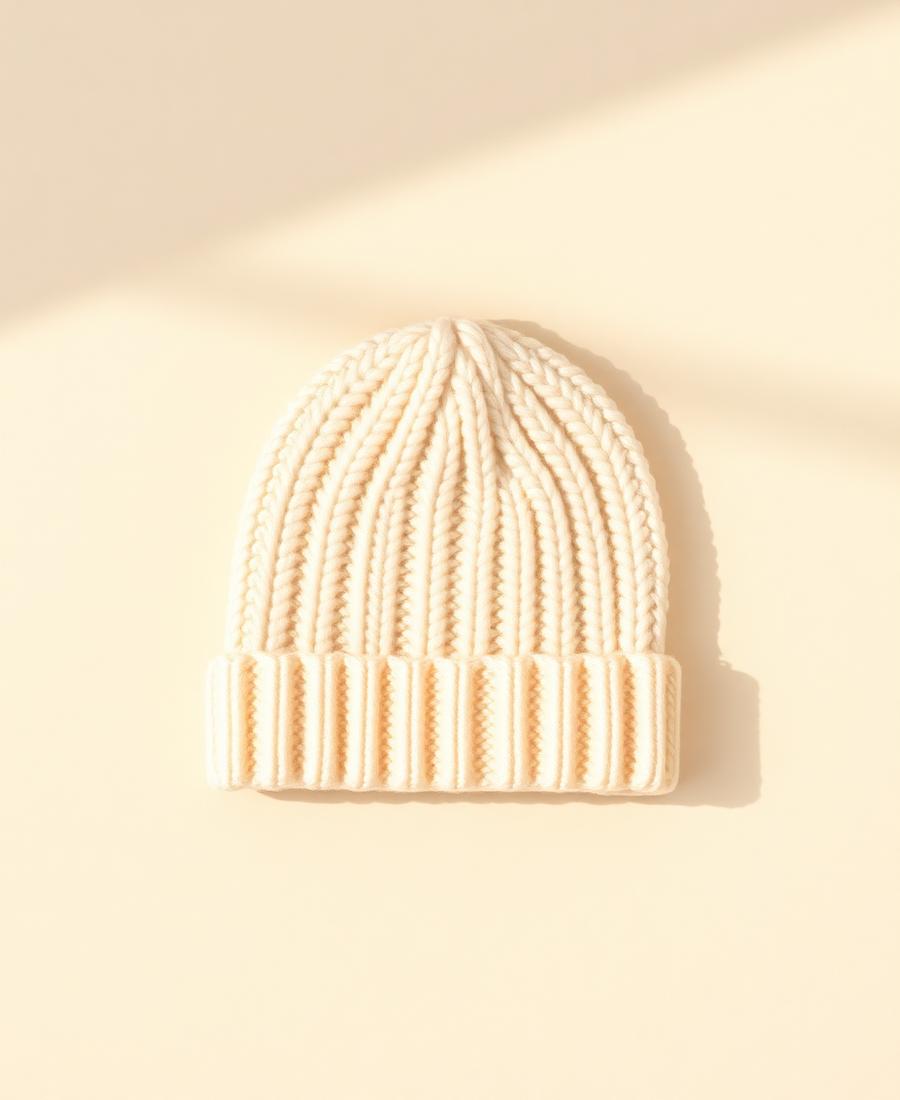 Ribbed Merino Beanie